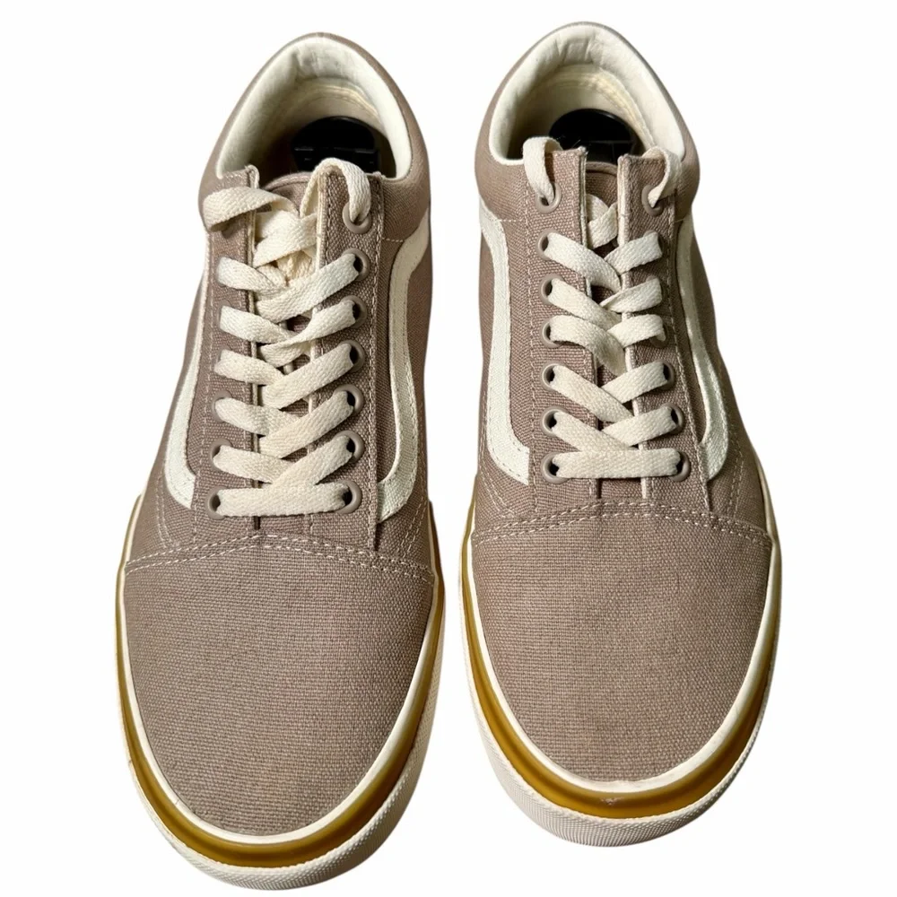 Vans Old‎ Skool Stacked Shoes Women’s 9.5 Cobblestone Platform Chunky Sneakers